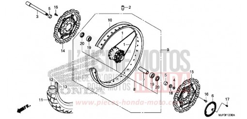 ROUE AVANT CRF1000DH de 2017
